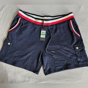 Tommy Hilfiger Navy Shorts with Red and White Waistband